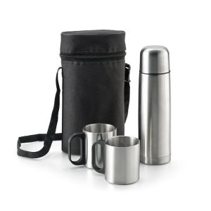 Set con thermos e tazze in acciaio inossidabile DURANT