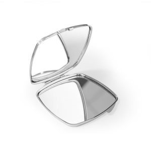 Doppio specchio da borsetta in metallo SHIMMER