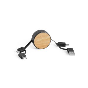 Cavo USB retrattile 6 in 1 in ABS riciclato RUBINS