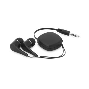 Retractable earphones with 0.75 m ABS cable PINEL