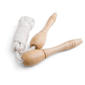 Corda da saltare con impugnature in legno JUMPI