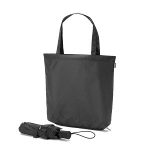 Ombrello 2 in 1 con borsa per la spesa in poliestere SKYLAR