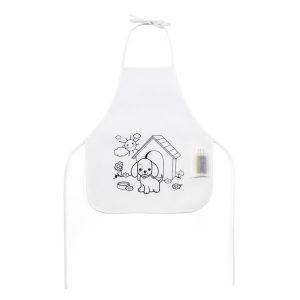 Children’s apron for colouring in non-woven NILO