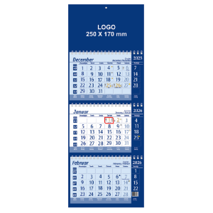 Three-part business calendar