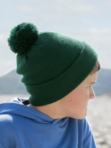 Cuffia Original junior con pompon Beechfield B426B