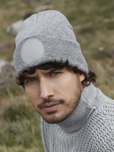 Cuffia con patch circolare Beechfield B446