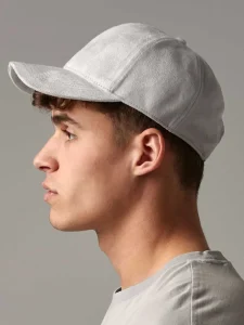 Cappellino a 6 pannelli in finta pelle scamosciata Beechfield B656