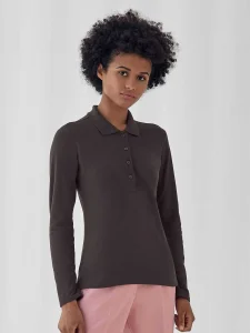 Polo Safran Pure da donna a maniche lunghe B&C Collection BCPW456