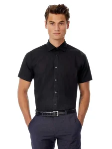 B&C Black Tie SSL – men’s short-sleeve shirt B&C BCSMP22