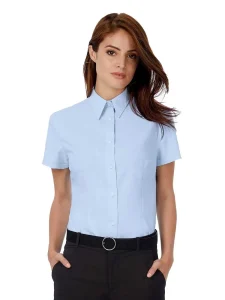 Oxford women’s short sleeve shirt B&C Collection BCSWO04