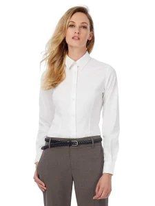 B&C Black Tie LSL – women’s long-sleeve shirt B&C BCSWP23