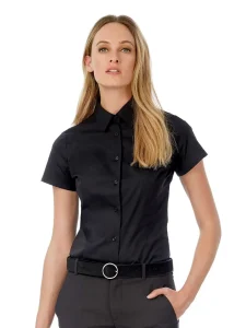 Black Tie women’s short sleeve shirt B&C Collection BCSWP24