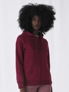 Felpa con cappuccio e zip Queen B&C Collection BCWW03Q