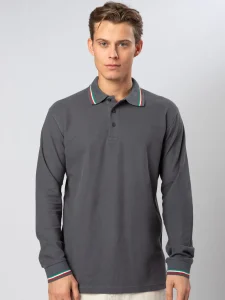 Polo Italy a maniche lunghe Black Spider BS211