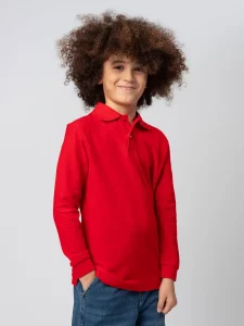 Evolution kids’ long sleeve polo Black Spider BSK210