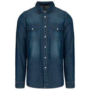 Men’s long-sleeved denim shirt Kariban KA519
