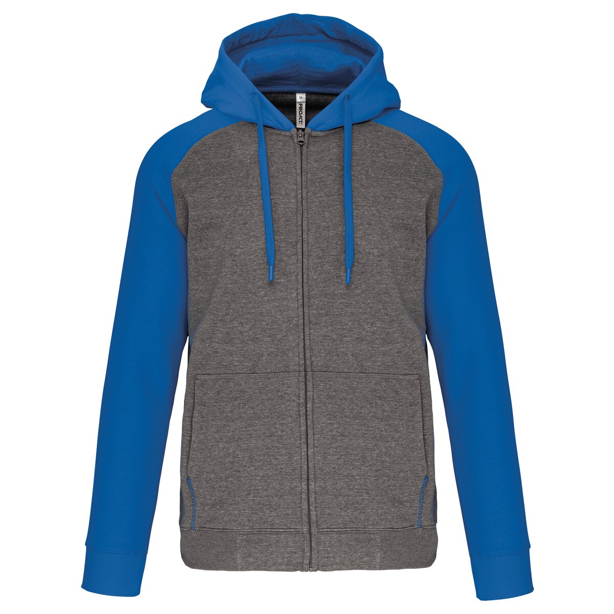Unisex two-tone zipped hooded fleece jacket Proact PA380