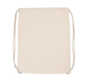 Organic cotton backpack with drawstring carry handles Kimood KI0139