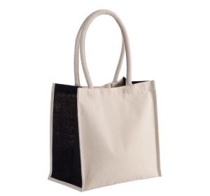 Cotton/jute tote bag – 17 L Kimood KI0255