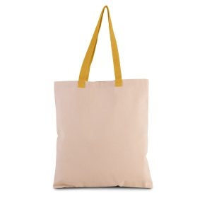 Flat canvas shopper with contrast handle Kimood KI0277