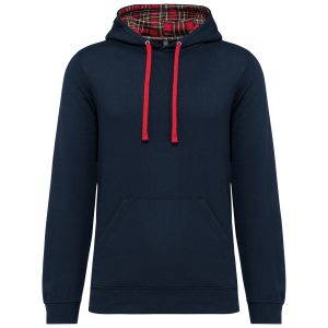 Unisex contrast patterned hooded sweatshirt Kariban KA4013