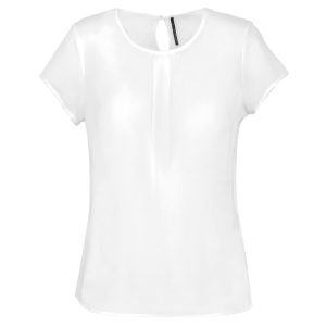 Ladies’ short-sleeved crepe blouse Kariban KA5002