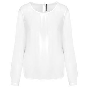 Ladies’ long-sleeved crepe blouse Kariban KA5003