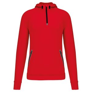 Zip neck hooded sports sweatshirt Proact PA360