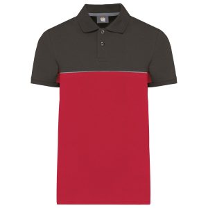 Unisex eco-friendly two-tone short sleeve polo shirt Designed To Work WK210