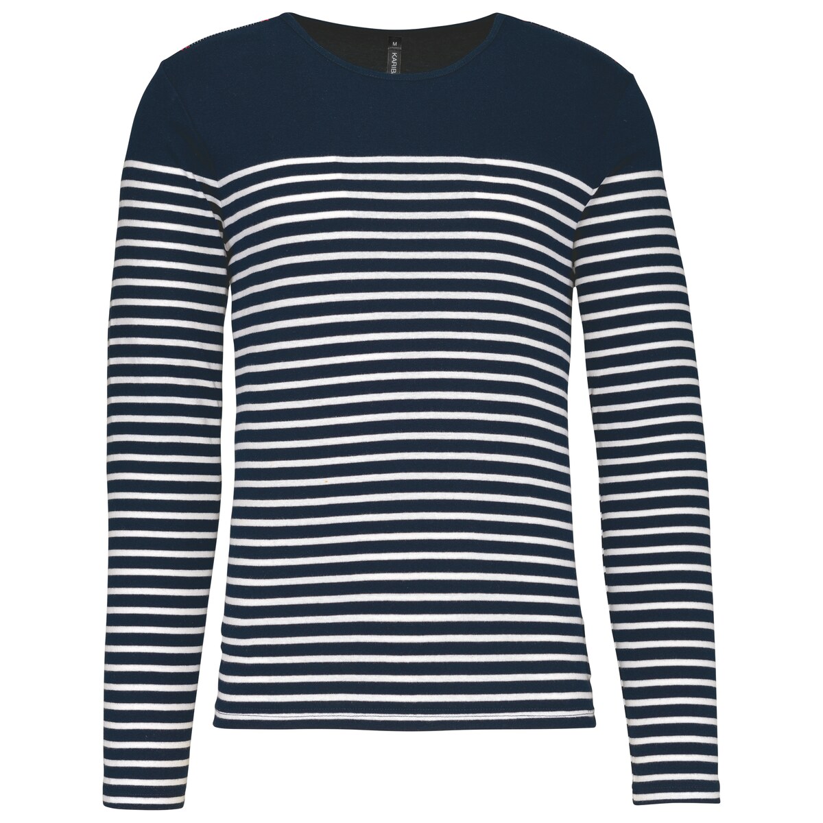 Men's long-sleeved Breton stripe top Kariban KA366
