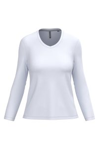 Ladies’ long-sleeved V-neck t-shirt Kariban KA382