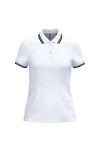 Ladies’ short-sleeved polo shirt with contrasting piping Kariban KA273