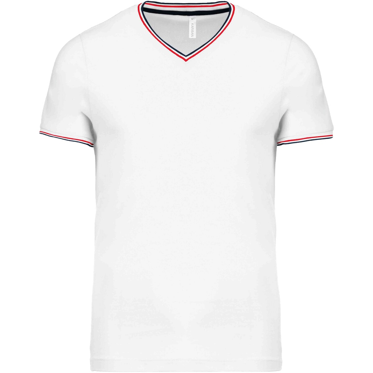 Men's piqué knit V-neck T-shirt Kariban KA374