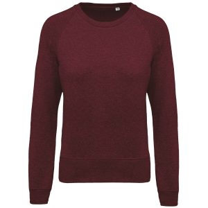 Ladies’ organic cotton crew neck raglan sleeve sweatshirt Kariban KA481