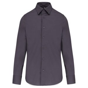 Camicia a maniche lunghe in cotone/elastan Kariban KA529