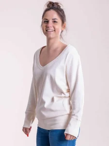 Women’s maxi V-neck sweatshirt Cotton & Art CA01327