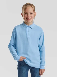 Kids’ 65/35 long sleeve polo Fruit of the Loom FR632010
