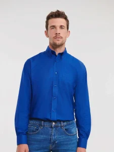 Camicia Oxford easy care da uomo a maniche lunghe Russell JE932M