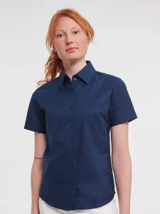 Ladies’ short sleeve easy care Oxford shirt Russell JE933F