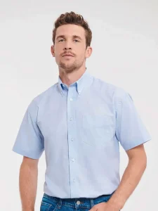 Camicia Oxford da uomo a manica corta easy care Russell JE933M
