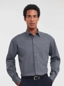 Men’s long sleeve poly-cotton poplin shirt Russell JE934M