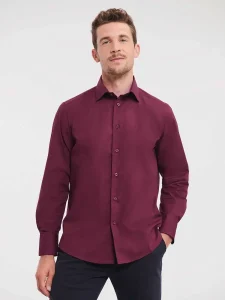 Camicia easy care aderente a maniche lunghe da uomo Russell JE946M
