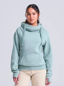 Cross neck hoodie Just Hoods AWJH021