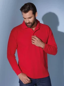 Polo piqué a maniche lunghe Daiber JN022