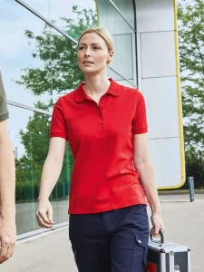 Polo da lavoro bio stretch da donna – tinta unita Daiber JN1805