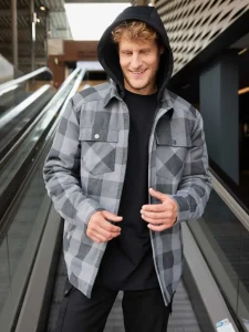 Workwear check shirt jacket Daiber JN1872