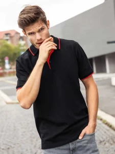Polo a righe da uomo Daiber JN728