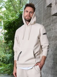 Felpa con cappuccio in interlock da uomo Daiber JN8046