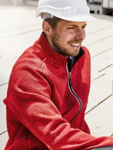 Giacca da lavoro in pile lavorato a maglia da uomo – tinta unita Daiber JN898