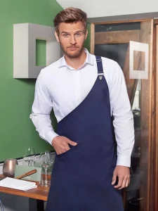 Asymmetrical bib apron with pocket Karlowsky KLS36